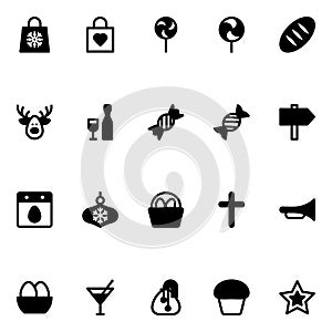 Glyph icons for christmas and easter.