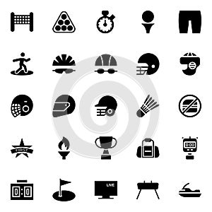 Glyph icons for sports.