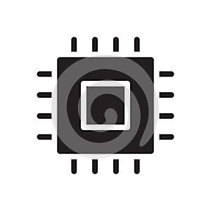 Chip vector glyph color icon