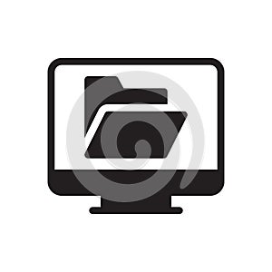 Files vector glyph flat icon