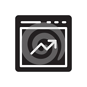 Web page vector glyph flat icon