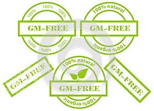GM-Free green stamps photo