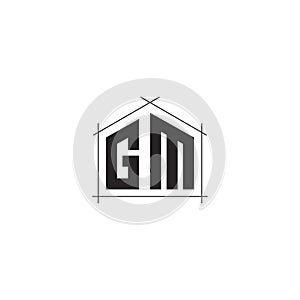 GM Letter logo icon design template elements