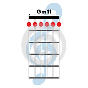 Gm11 guitar chord icon