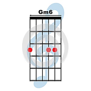 Gm6 guitar chord icon