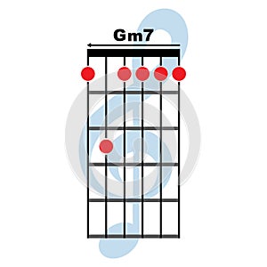 Gm7 guitar chord icon