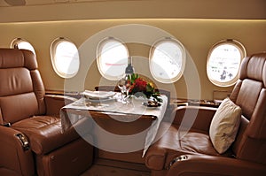 EBACE GENEVA: Gulfstream Business Jet Interior design photo