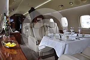 EBACE GENEVA: Gulfstream Business Jet Interior design photo