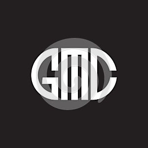 GMC letter logo design on black background. GMC creative initials letter logo concept. GMC letter design