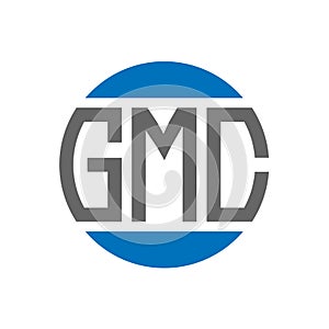 GMC letter logo design on white background. GMC creative initials circle logo concept. GMC letter design