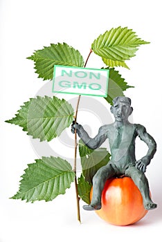 GMO concept danger figure of a man