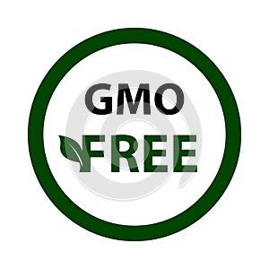 GMO free, icon illustration.