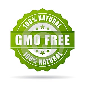 Gmo free natural product icon photo
