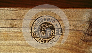 GMO free organic product stamp and stamping