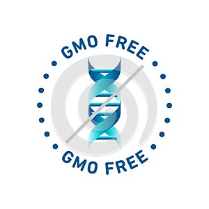 GMO free vector icon badge design, NON GMO, bio, organic, natural