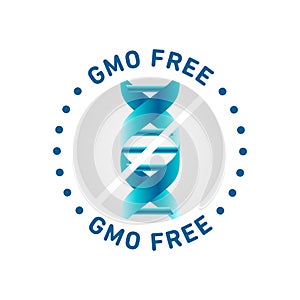 GMO free vector icon badge design, NON GMO, bio, organic, natural