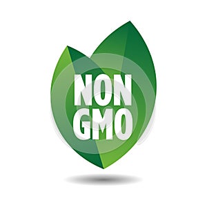 GMO free vector icon badge design, NON GMO, bio, organic, natural
