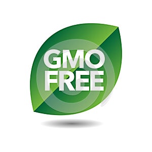 GMO free vector icon badge design, NON GMO, bio, organic, natural