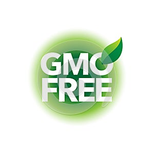 GMO free vector icon badge design, NON GMO, bio, organic, natural