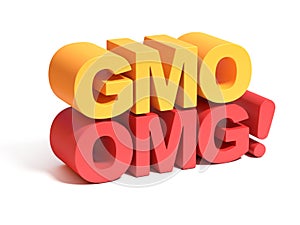 GMO genetically modified food 3d concept