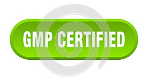 gmp certified button. rounded sign on white background