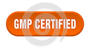 gmp certified button. rounded sign on white background