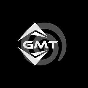 GMT abstract technology logo design on Black background. GMT creative initials letter logo concept