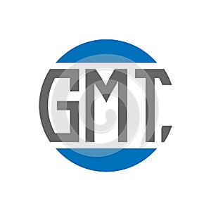 GMT letter logo design on white background. GMT creative initials circle logo concept. GMT letter design