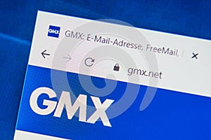Gmx.net Web Site. Selective focus.