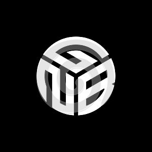 GNB letter logo design on black background. GNB creative initials letter logo concept. GNB letter design