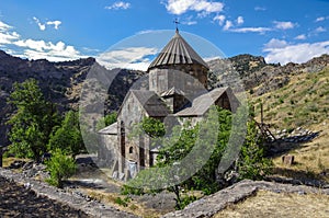 Gndevank monastery in canyon of Arpa river near Jermuk photo