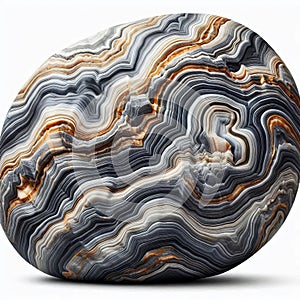 Gneiss A metamorphic rock with alternating bands of light andda photo