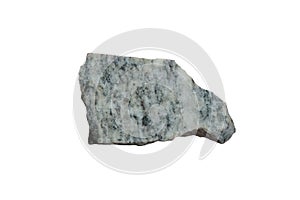 Gneiss rock isolated on white background. photo
