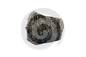 Gneiss rock isolated on white background. photo