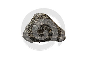 Gneiss stone isolated on white background.