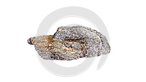 Gneiss stone or Metamorphic rocks  isolated on white background , clipping path