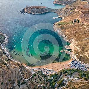 Gnejna bay on a sunset, Malta photo