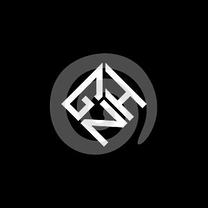 GNH letter logo design on black background. GNH creative initials letter logo concept. GNH letter design