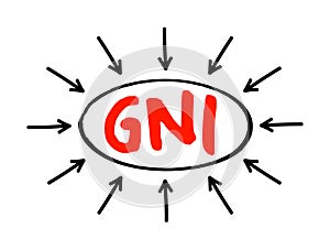 GNI - Gross National Income is the total amount of money earned by a nation\'s people and businesses