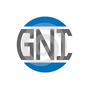 GNI letter logo design on white background. GNI creative initials circle logo concept. GNI letter design