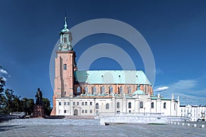 Gniezno, Poland - Gniezno Cathedral in summer scenery