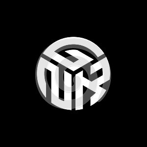 GNK letter logo design on black background. GNK creative initials letter logo concept. GNK letter design