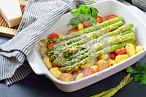 Gnocchi with green asparagus
