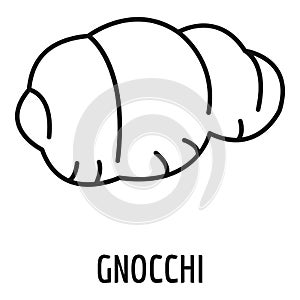 Gnocchi pasta icon, outline style