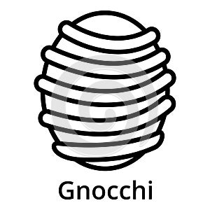 Gnocchi pasta icon, outline style