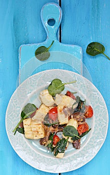 Gnocci with spinach