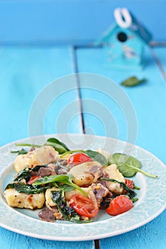 Gnocci with spinach