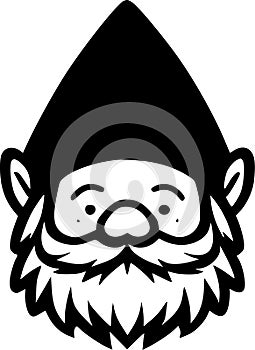 Gnome - minimalist and flat logo - vector illustration