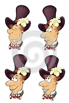 Gnome portrait set cartoon photo