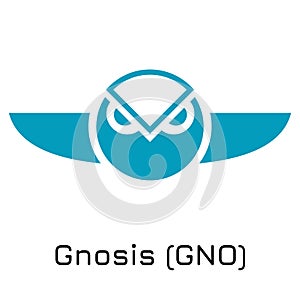 Gnosis GNO. Vector illustration crypto coin ico